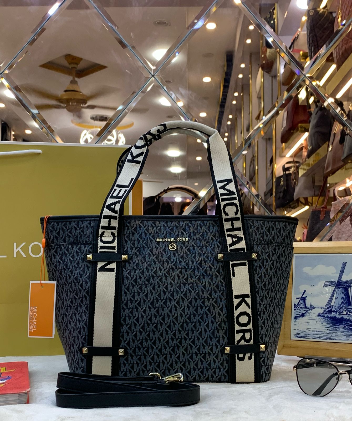 Michael Kors MK Maeve Tote Bag with Sling Belt