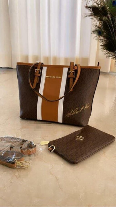 MICHAEL KORS JET SET TRAVEL BAG WITH CLUTCH