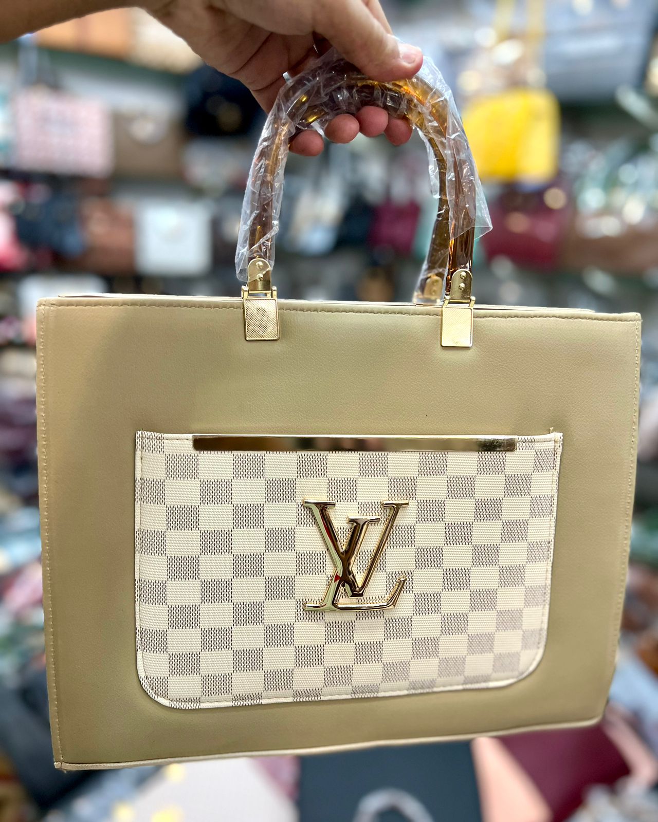 Louis Vuitton Chic Checkered Tote Bag